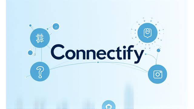 Logo du client Connectify avec des icônes de réseaux sociaux, démontrant l'engagement communautaire